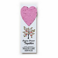 Small Seed Paper Shape Bookmark (1.75 x 5.5") - Heart Style 1